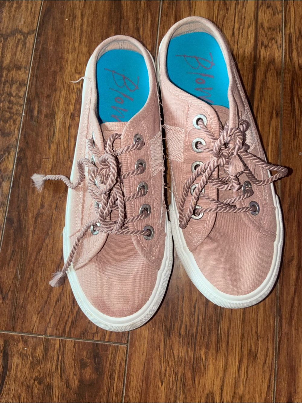 Blowfish Dusty Pink Canvas Rope-Lace Sneakers
